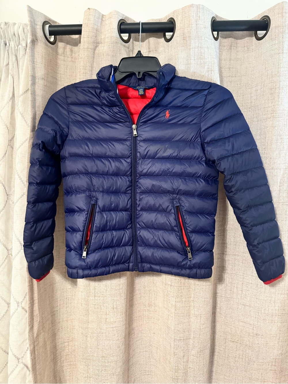 Polo Ralph Lauren bubble puffer coat navy 10 / 12